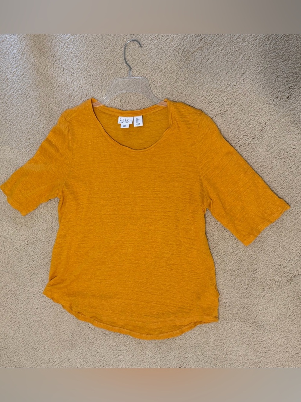 Golden Mustard Scoop Neck Short Sleeve Tee
